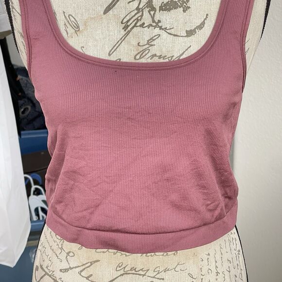 Women’s Tank Top Size XS Cropped Ribbed Sleeveless Activewear Running Jogging - Picture 5 of 10